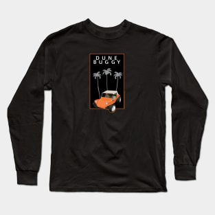 Dune Buggy Manx Orange w Palms and Type Long Sleeve T-Shirt